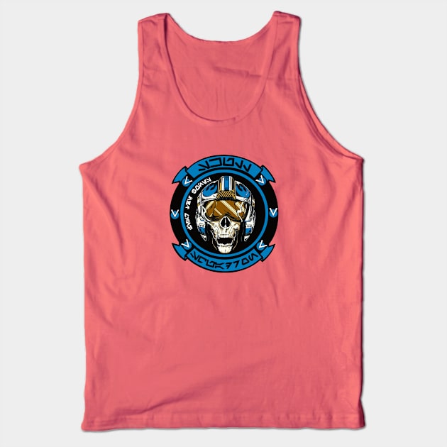 Skull Squadron Blue Leader Blue Squadron Tank Top by marat